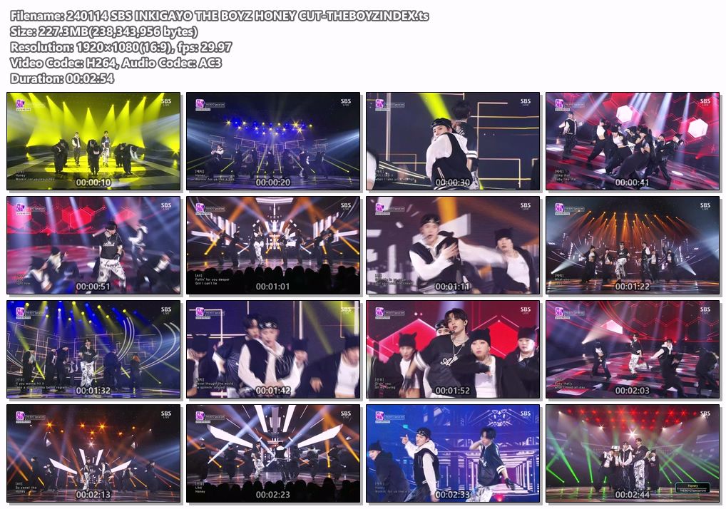 240114 SBS INKIGAYO THE BOYZ HONEY CUT