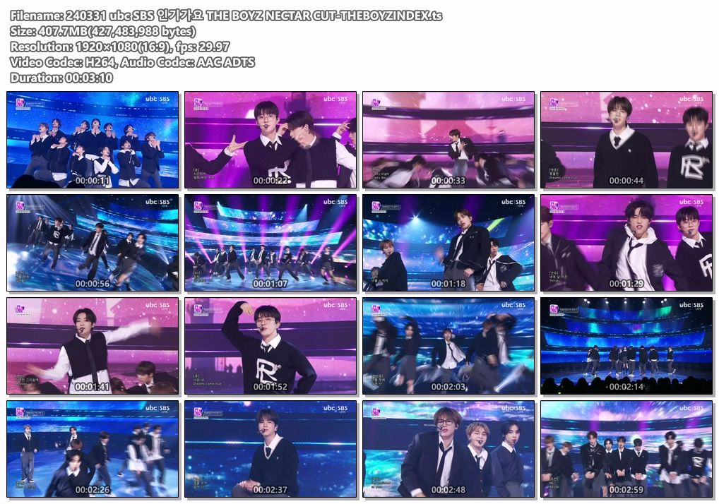 240331 ubc SBS 인기가요 THE BOYZ NECTAR CUT-THEBOYZINDEX
