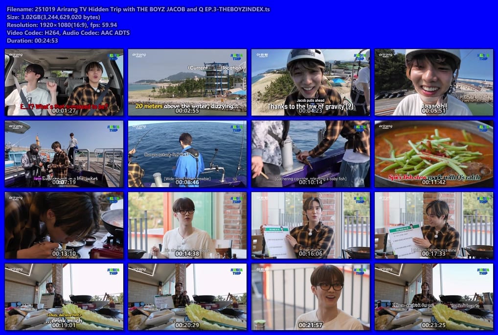 251019 Arirang TV Hidden Trip with THE BOYZ JACOB and Q EP.3