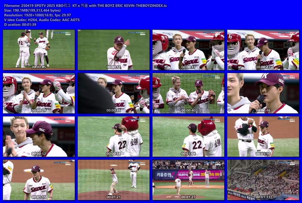 250419 SPOTV 2025 KBO리그  KT x 키움 with THE BOYZ ERIC KEVIN
